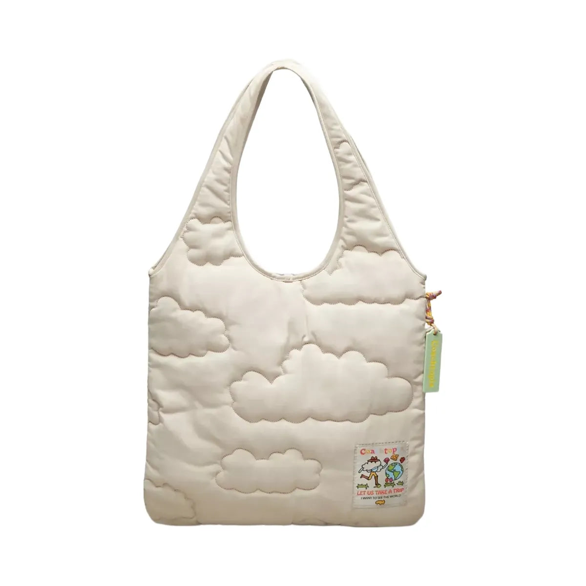 Coach Coachtopia Loop Flat Tote With Cloud Quilting in Cloud