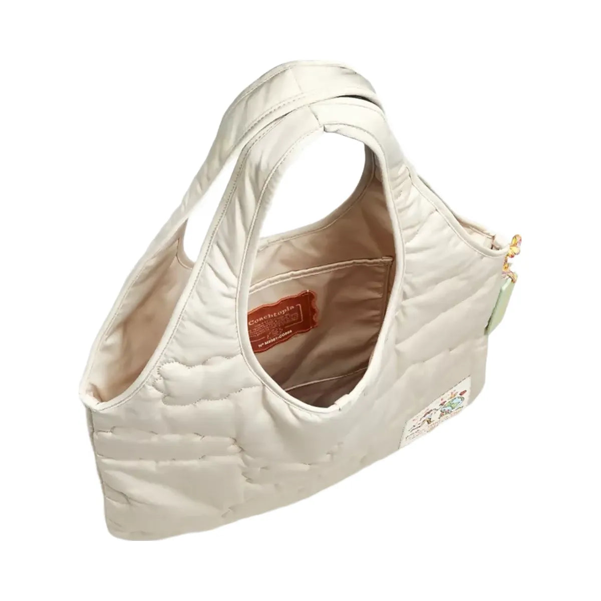Coach Coachtopia Loop Flat Tote With Cloud Quilting in Cloud