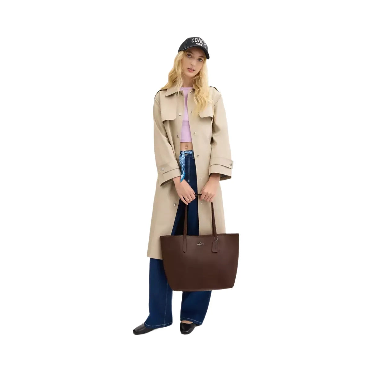 Coach City Tote Bag in Silver Maple