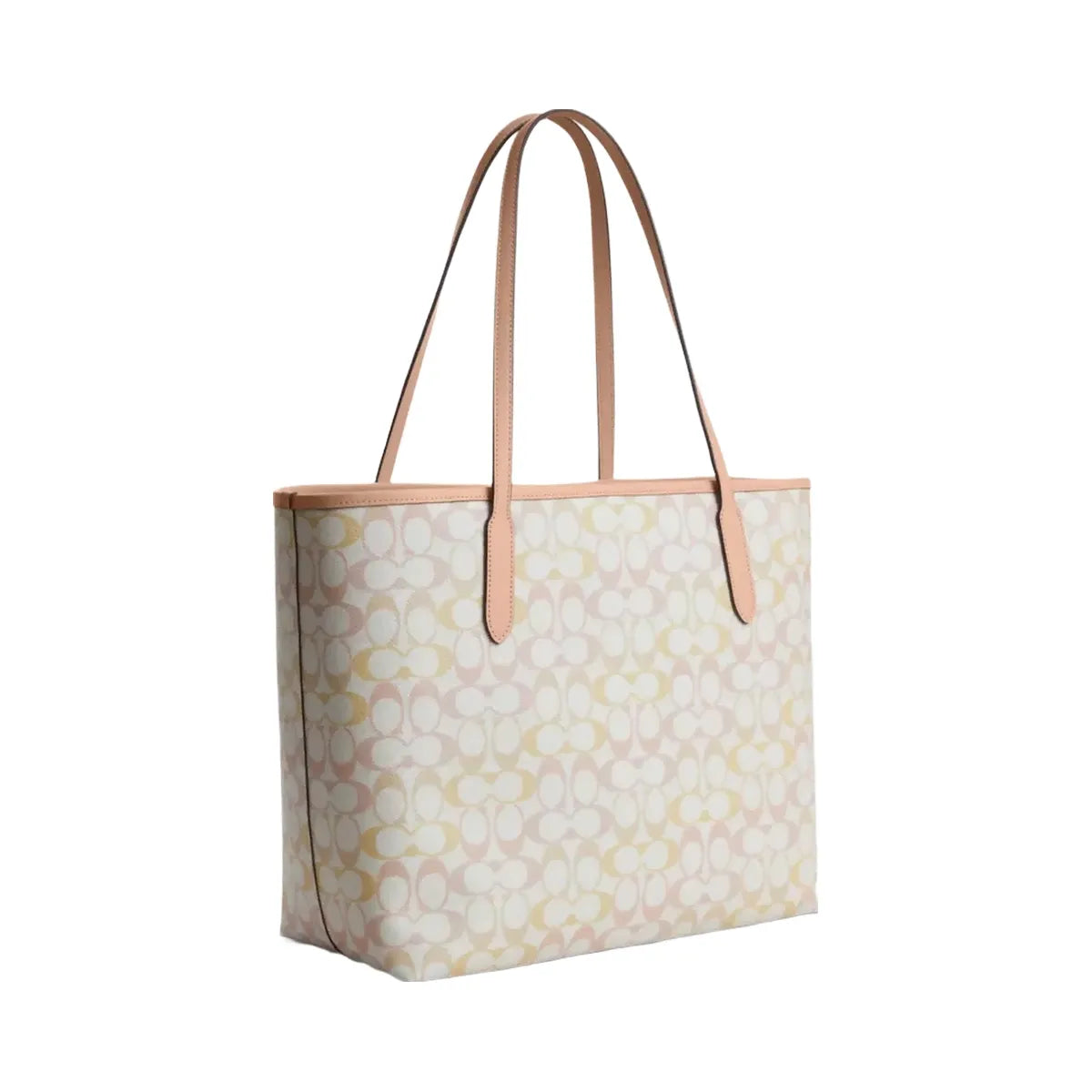 Coach City Tote Bag In Signature Canvas in Im Chalk Pink