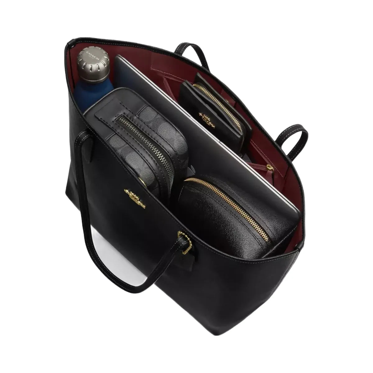 Coach City Tote Bag in Gold Black
