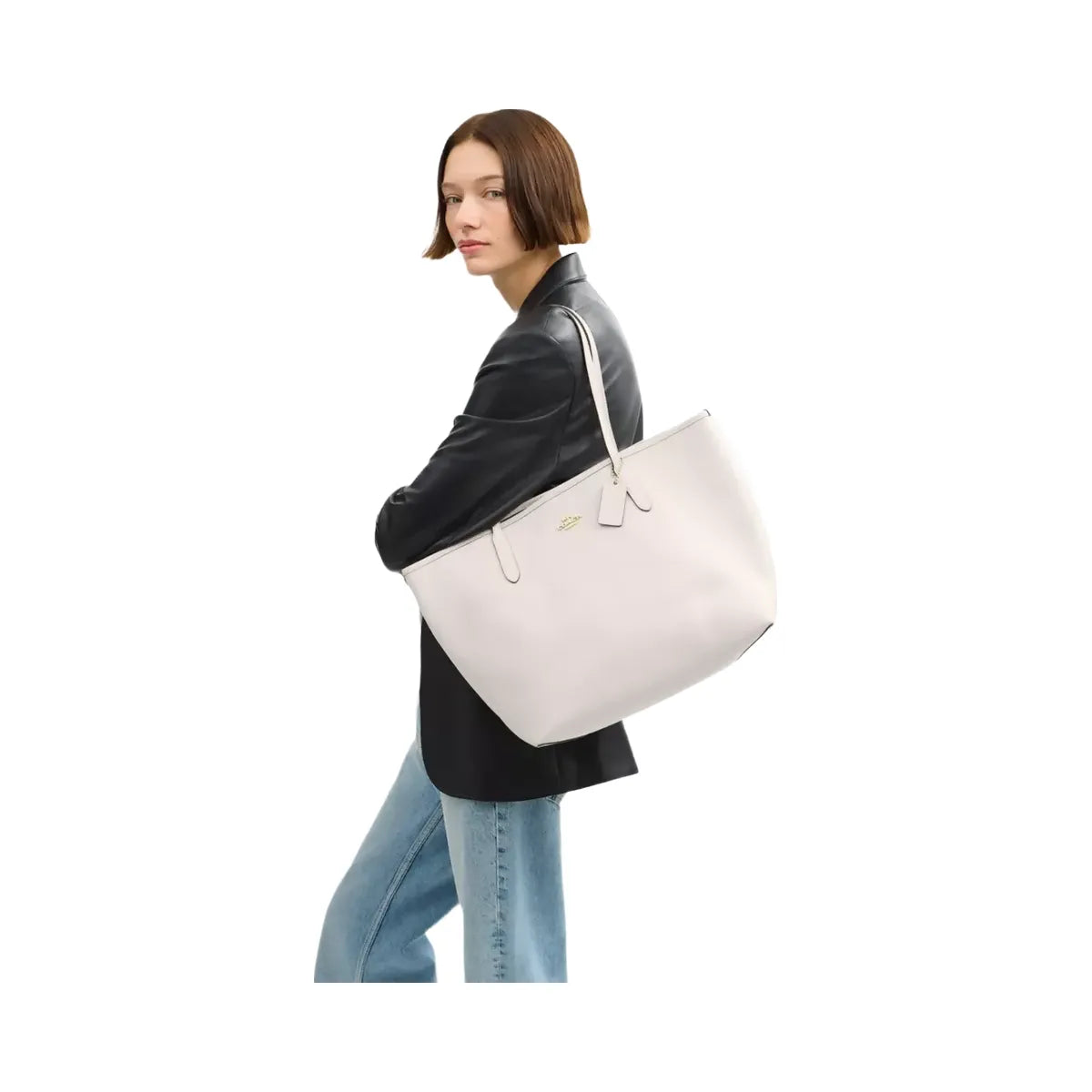 Coach City Tote Bag in Gold Chalk