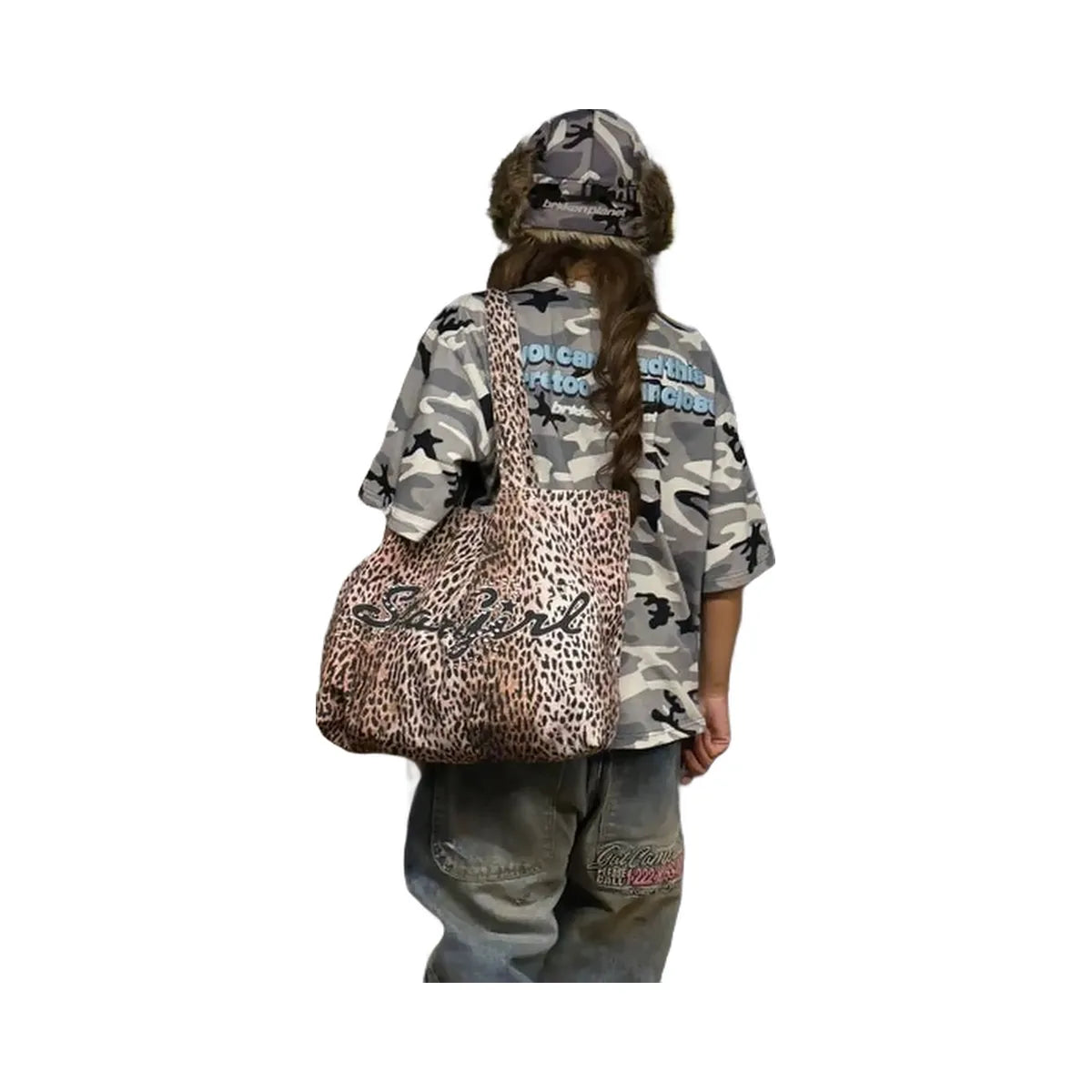 Broken Planet Star Girl Cheetah Bag