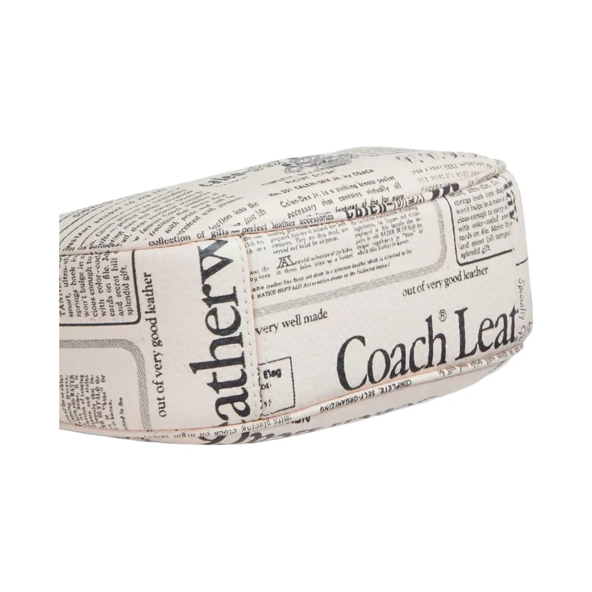 Coach Carmen Mini Crossbody Bag With Newspaper Print in Silver Chalk Multi