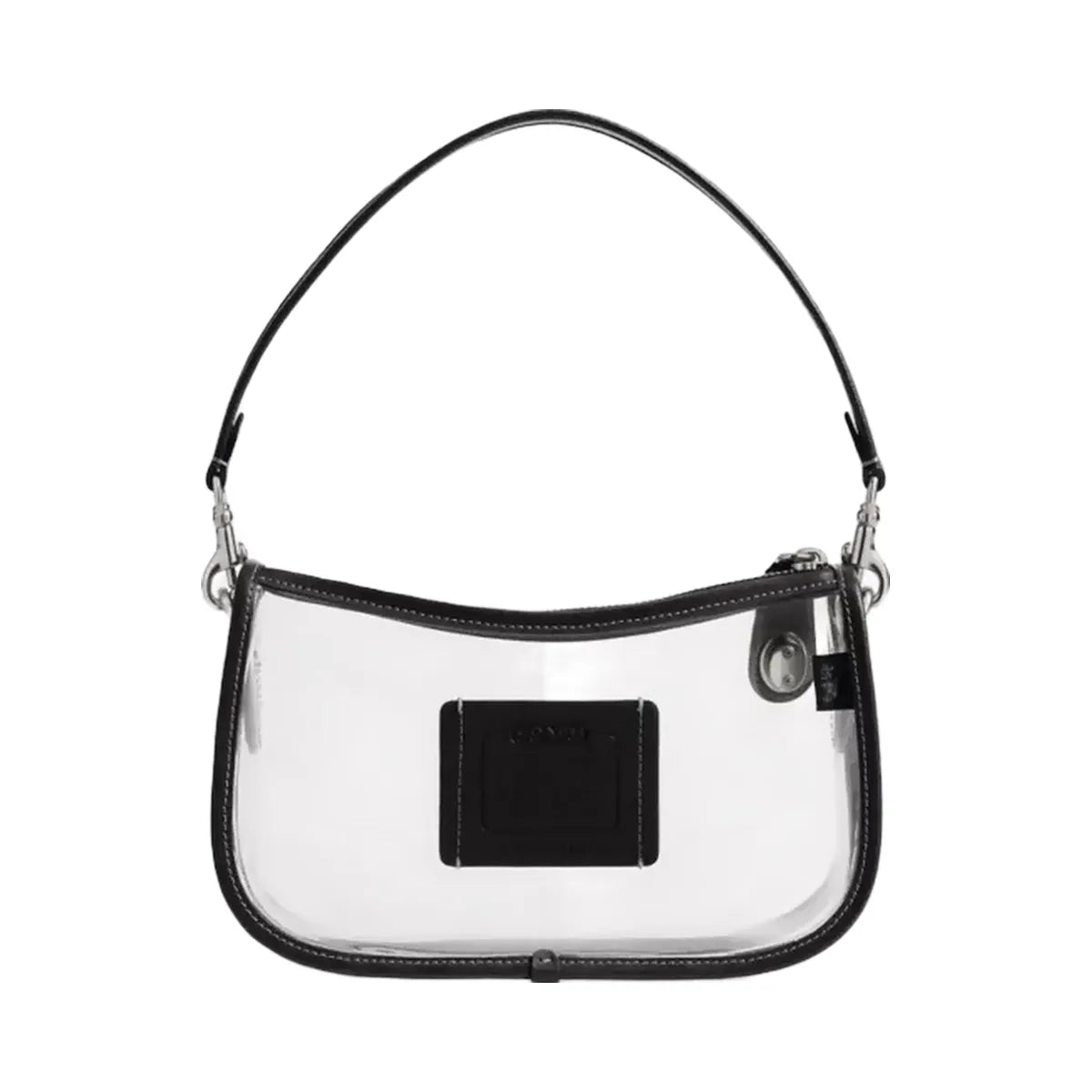 Coach Stadium Swinger Bag in Silver Black