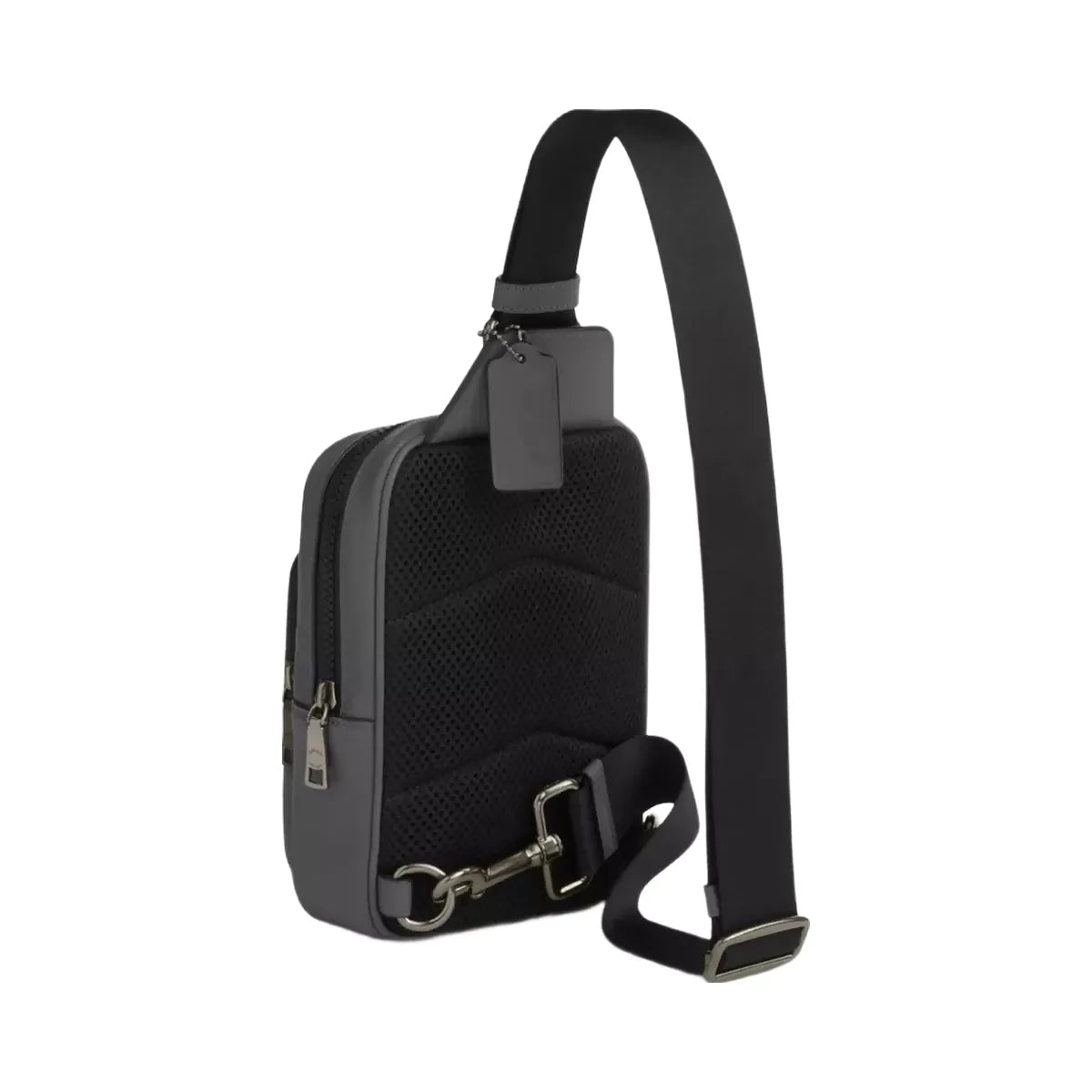 Coach Racer Sling Pack In Signature Canvas in Gunmetal Grey Charcoal