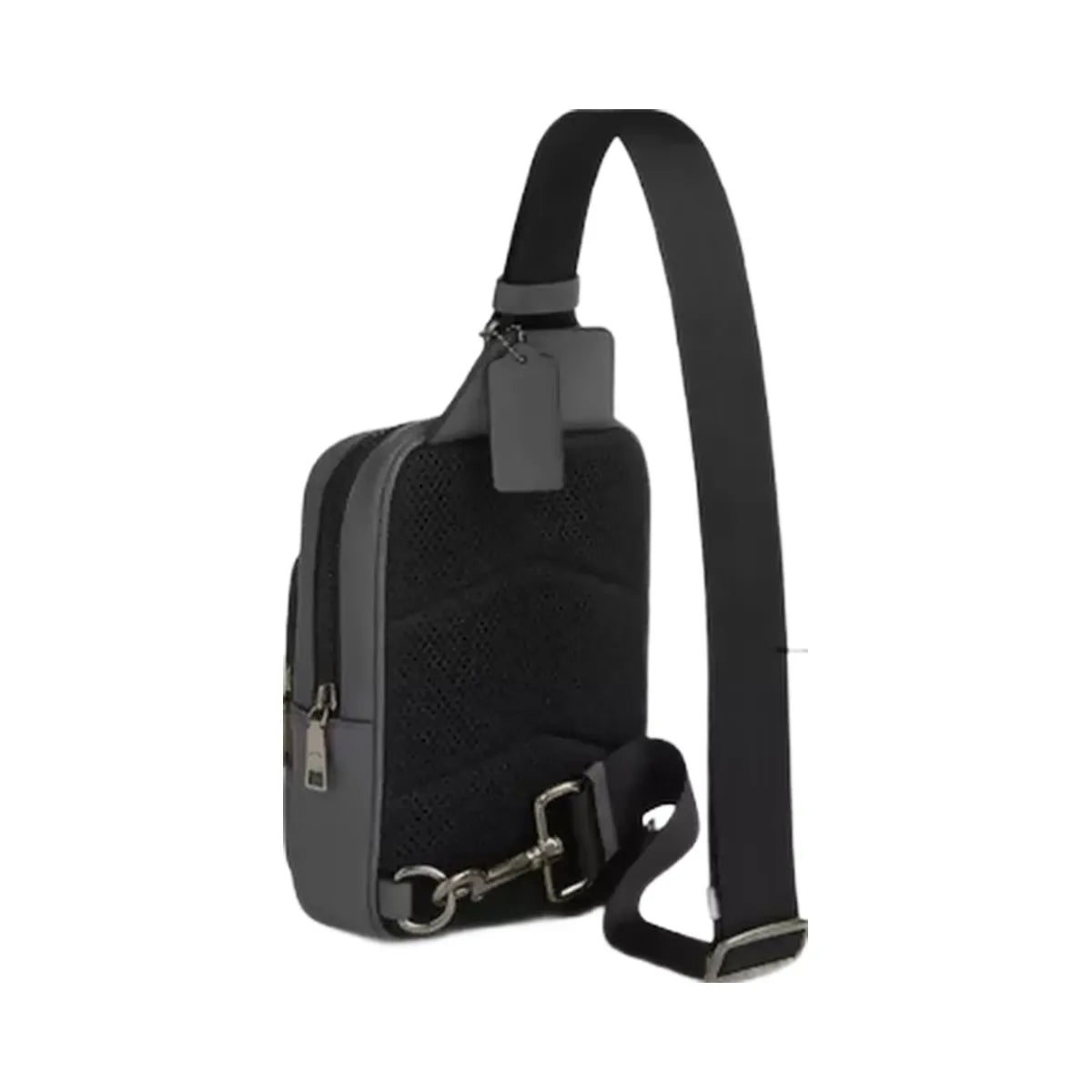 Coach Racer Sling Pack In Signature Canvas in Gunmetal Grey Charcoal