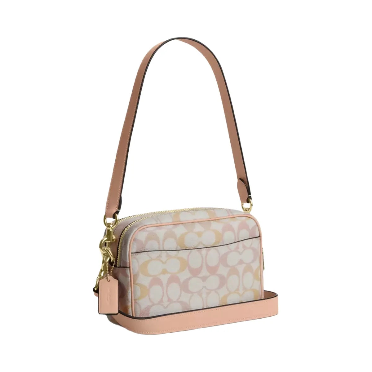 Coach Mini Carey Crossbody Bag In Signature Canvas in Im Chalk Pink