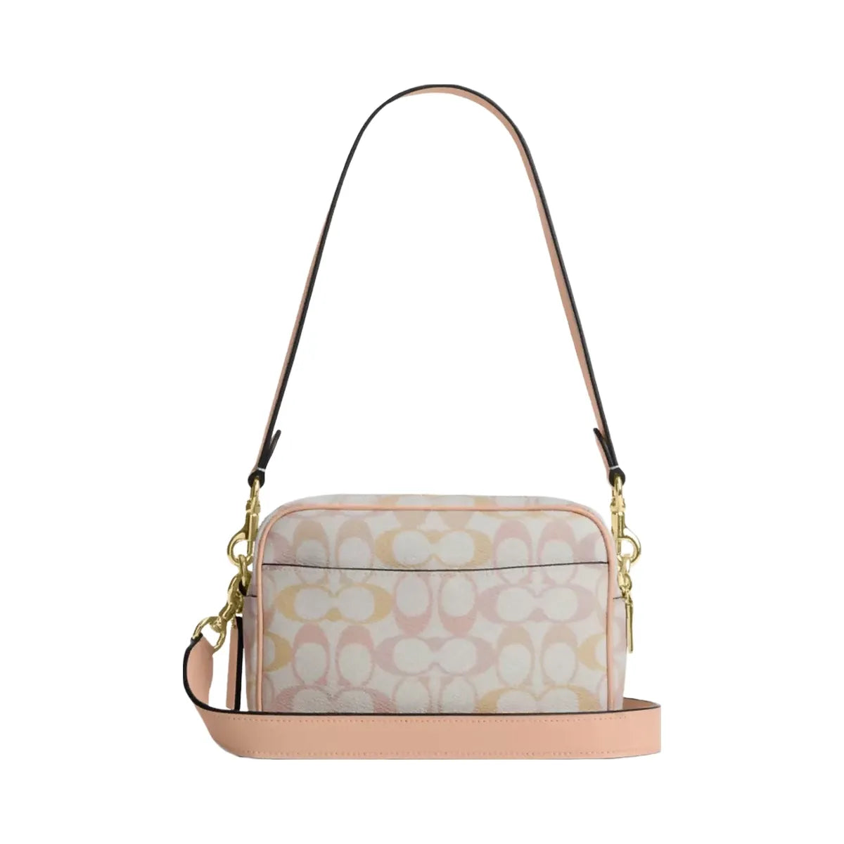 Coach Mini Carey Crossbody Bag In Signature Canvas in Im Chalk Pink