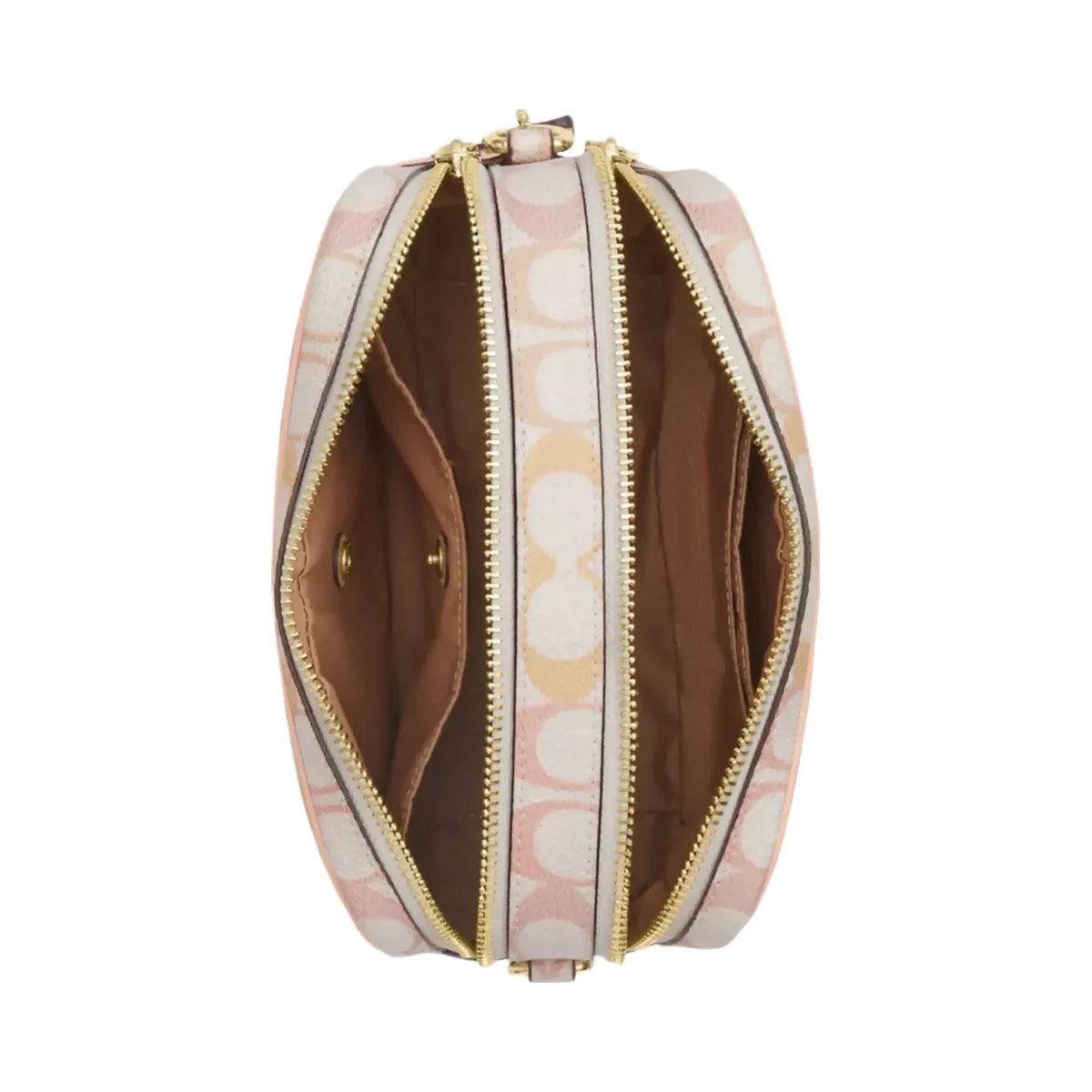 Coach Mini Carey Crossbody Bag In Signature Canvas in Im Chalk Pink