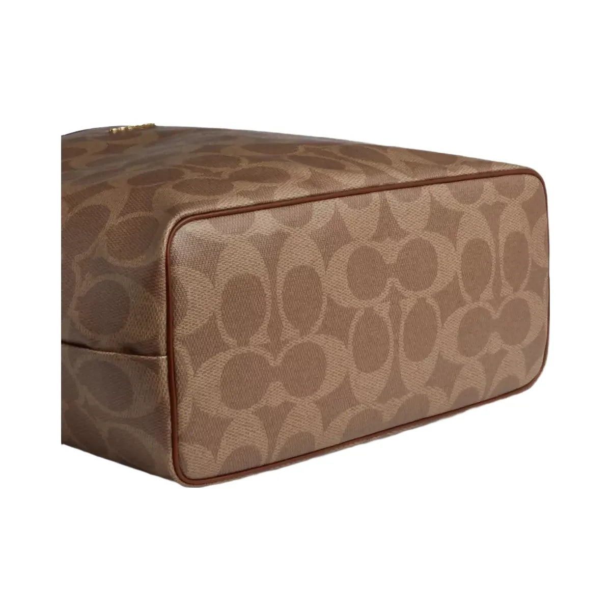Coach Large City Tote Bag In Maxi Signature Canvas in Gold Tan Brown