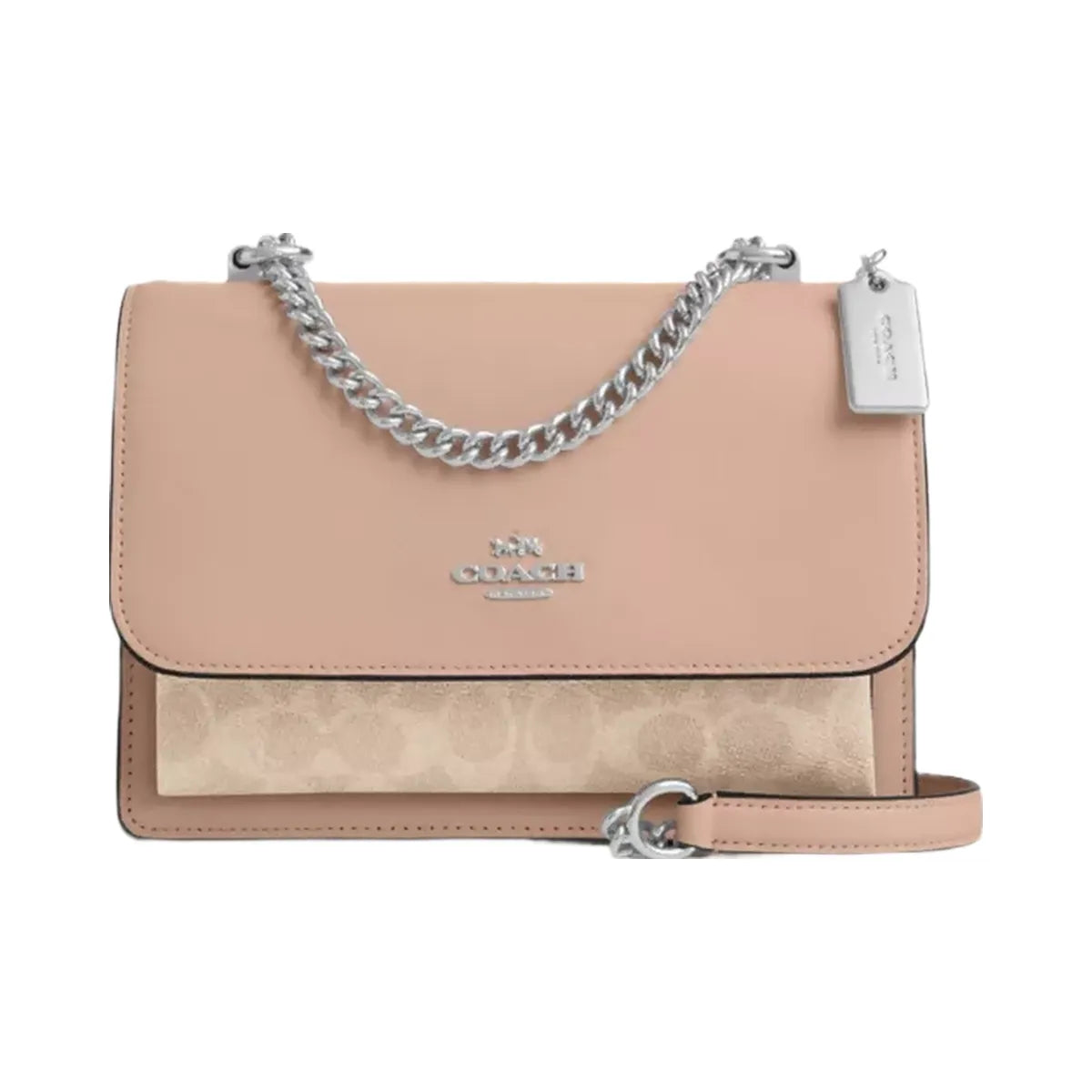 Coach Klare Crossbody Bag In Signature Canvas in Silver Sand Taupe
