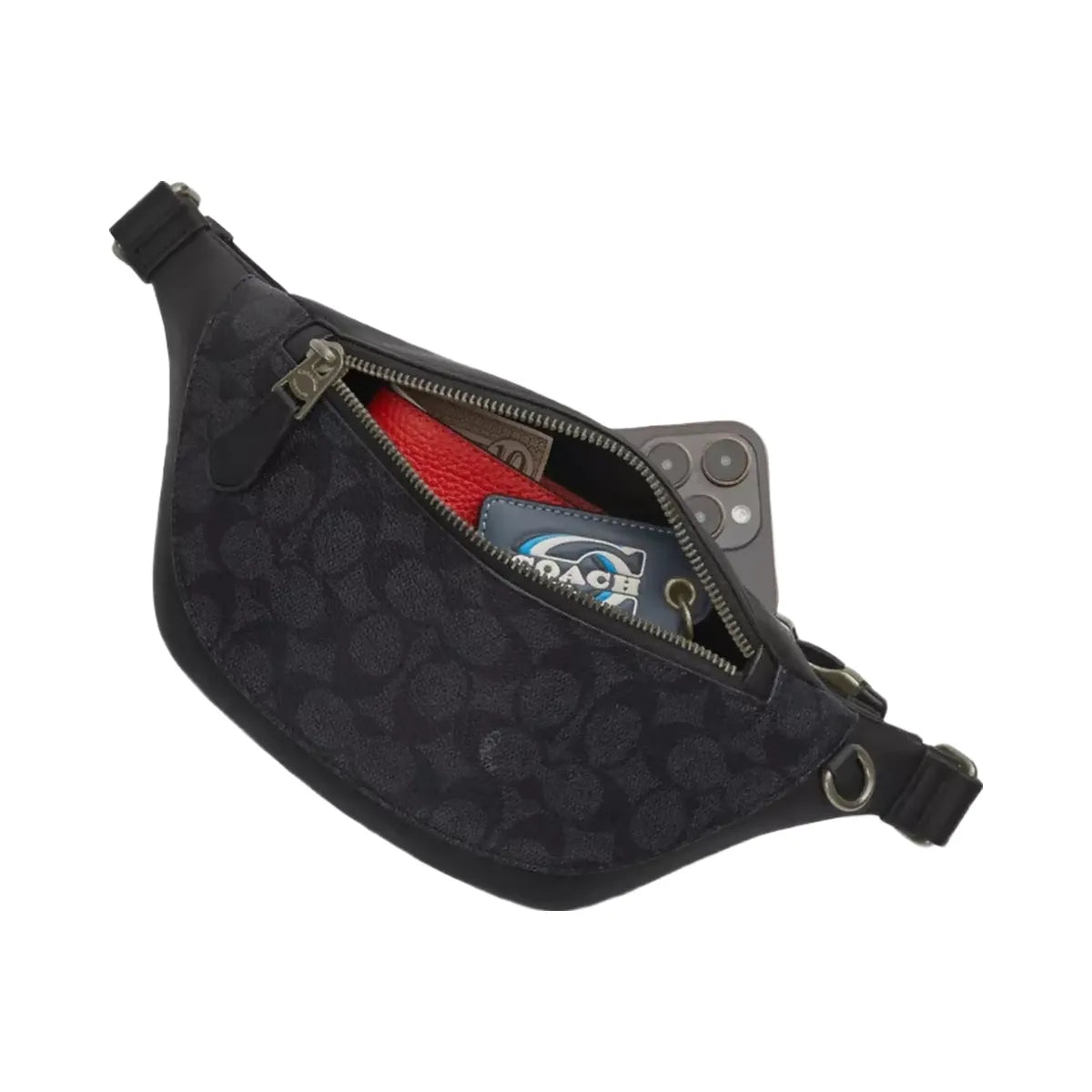 Coach Warren Mini Belt Bag in Gunmetal Green