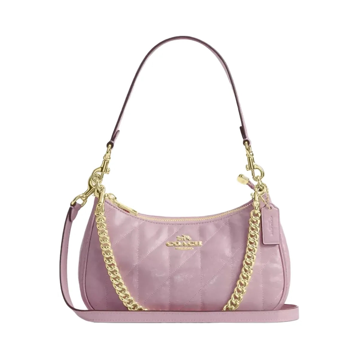 Coach Teri Shoulder Bag With Quilting in Gold Carnation