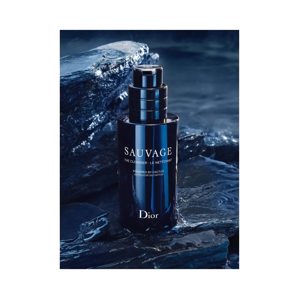 Dior Sauvage Skincare Ritual Set Cleanser, Toner and Serum – Purifying, Energizing, Anti-Aging – Powered By Cactus
