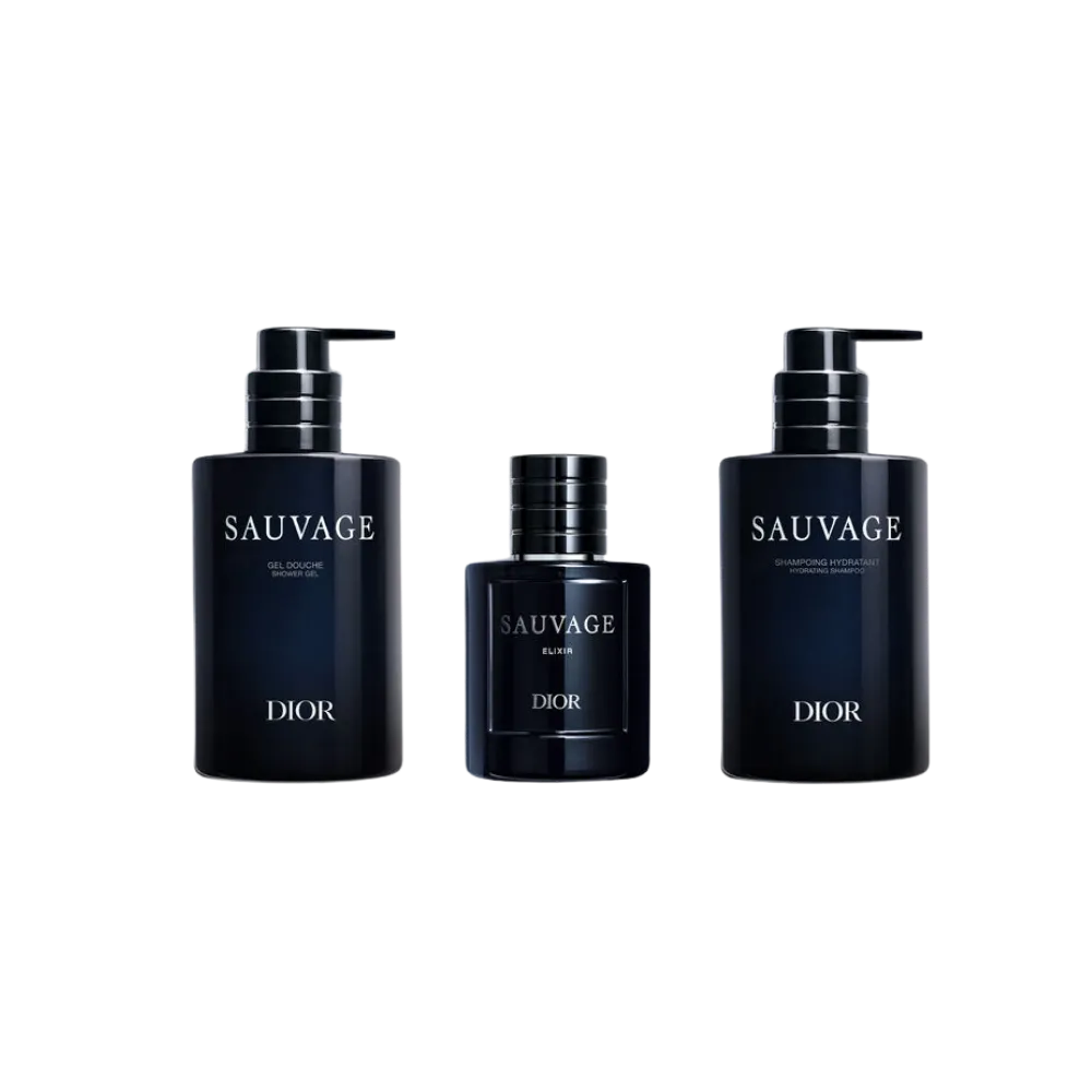 Dior Sauvage Trio - Father's Day 2026 Edition Sauvage Hydrating Shampoo, Sauvage Elixir & Sauvage Shower Gel