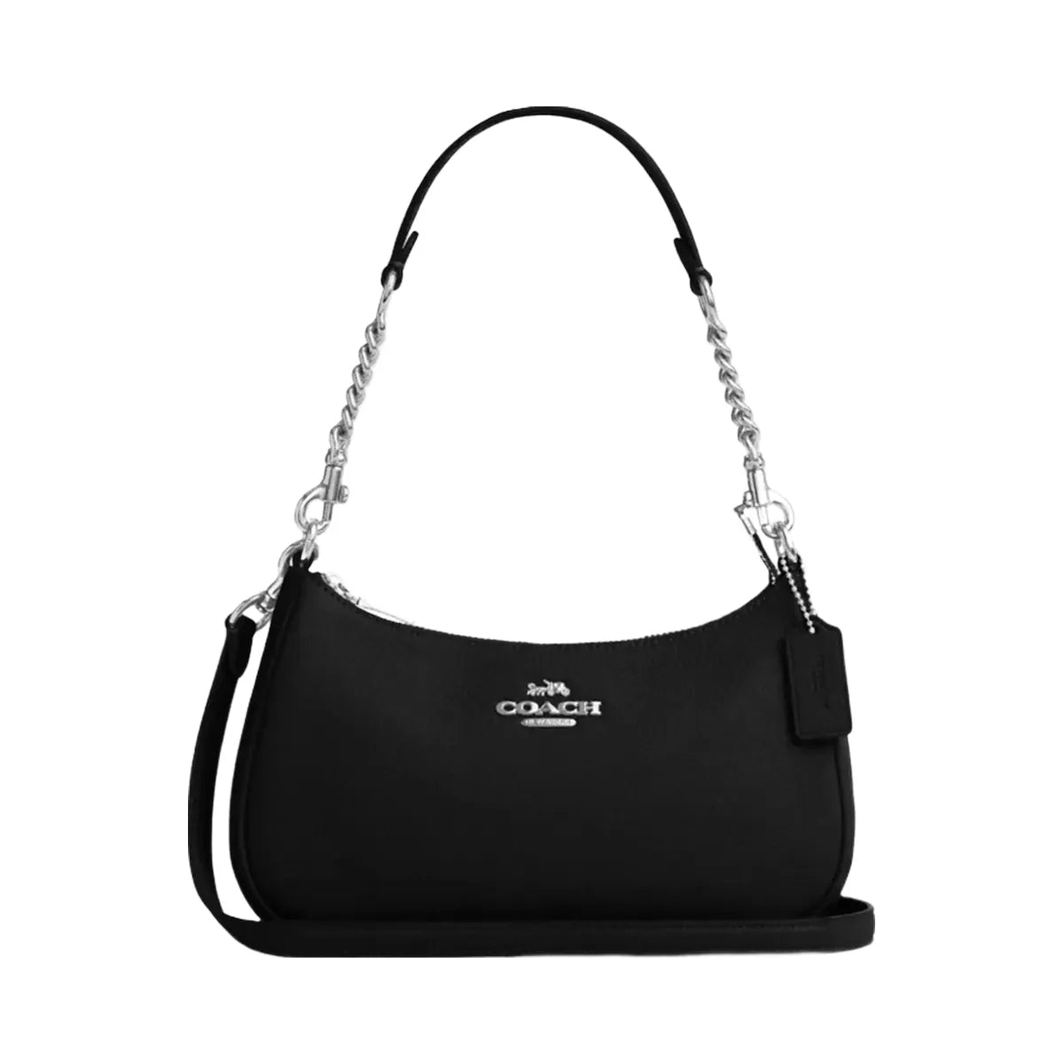 Coach Teri Shoulder Bag in Silver Black