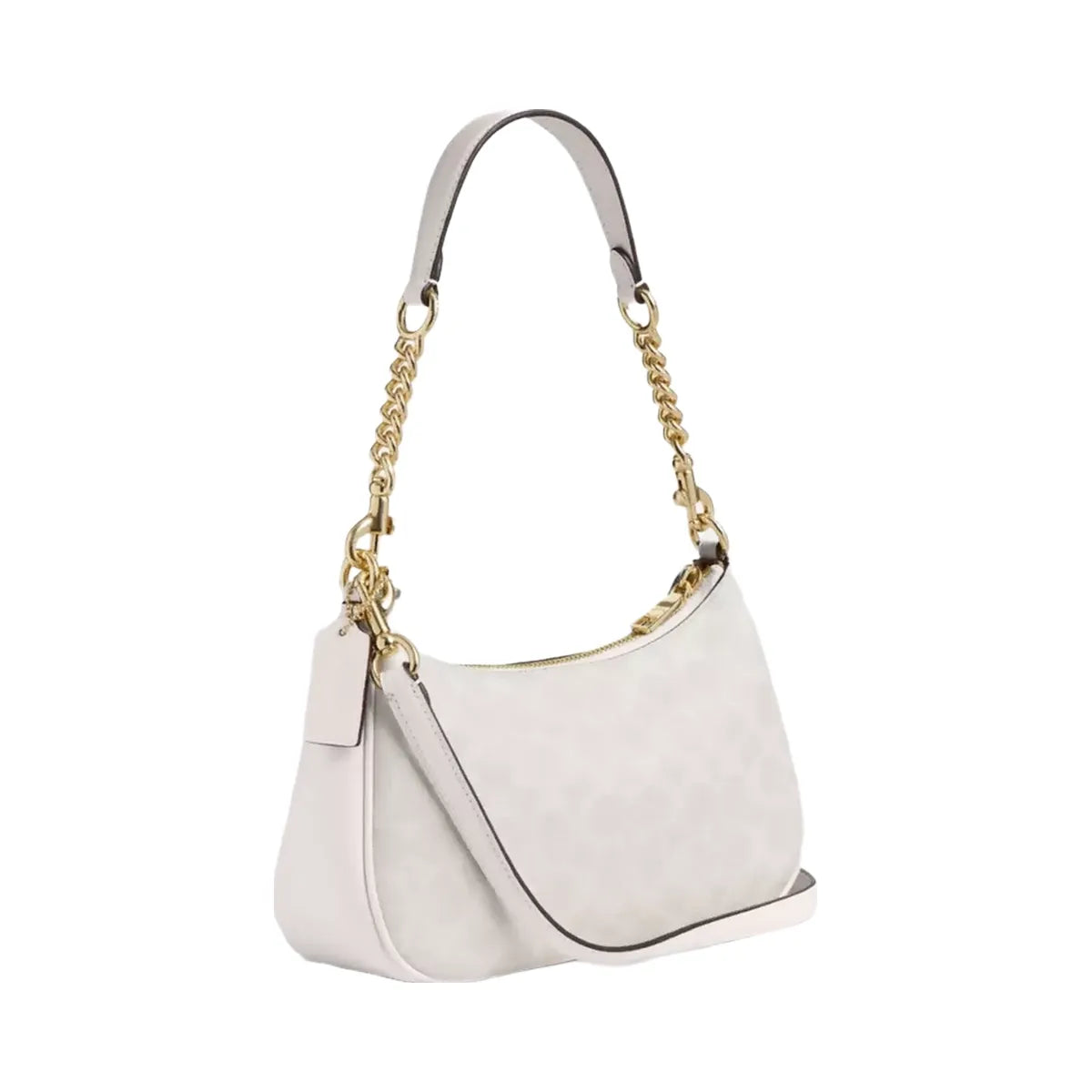 Coach Teri Shoulder Bag In Signature Canvas in Gold White Chalk