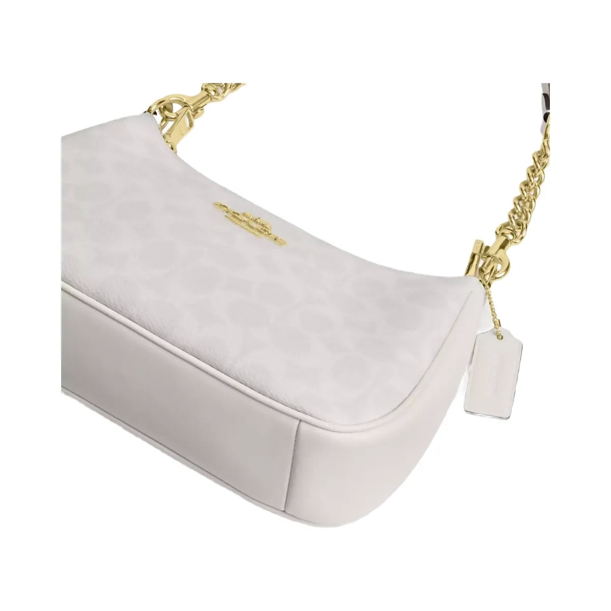 Coach Teri Shoulder Bag In Signature Canvas in Gold White Chalk