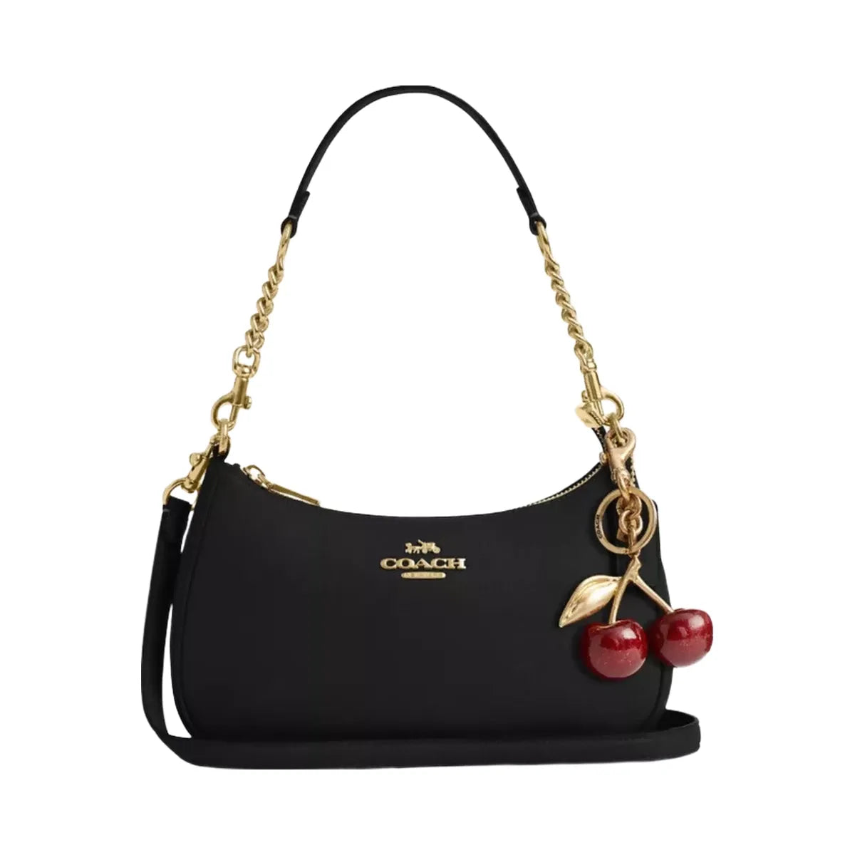 Coach Teri Shoulder Bag in Gold Black