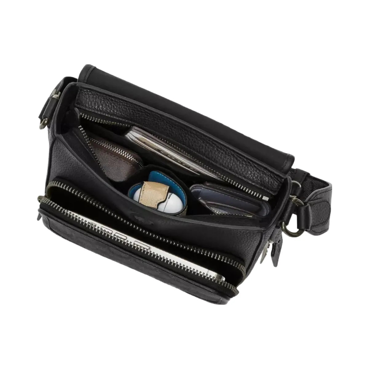 Coach Sullivan Flap Crossbody Bag in Gunmetal Black