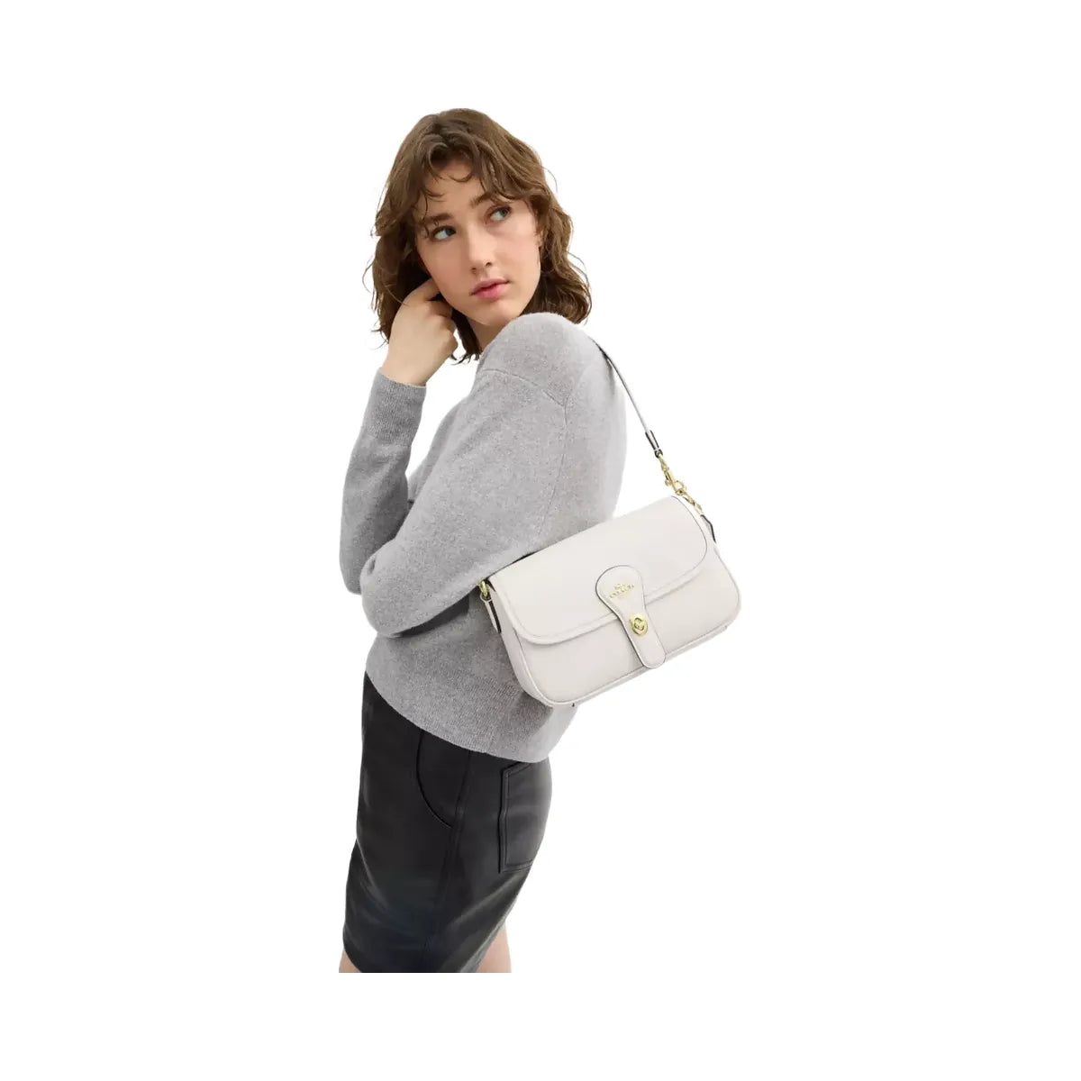 Coach Hadley Shoulder Bag in Gold Chalk