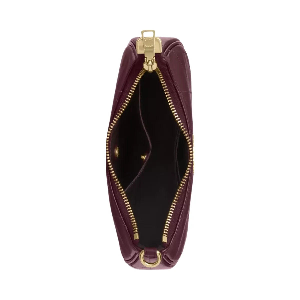 Coach Teri Mini Crossbody Bag With Quilting in Gold Dark Wine