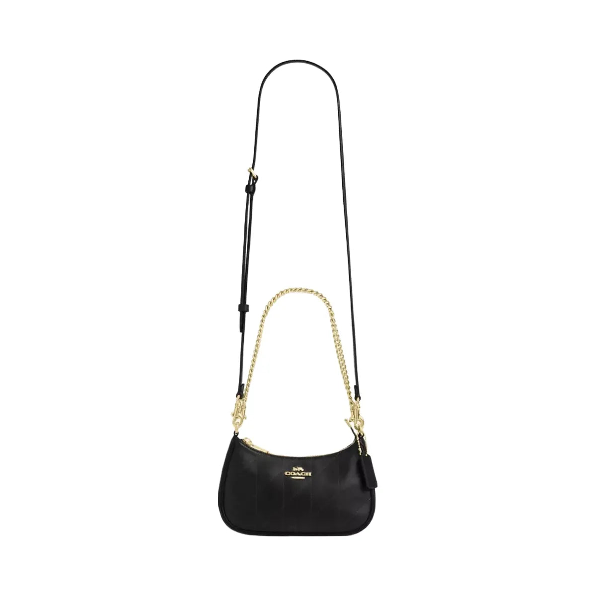 Coach Teri Mini Crossbody Bag With Quilting in Gold Black