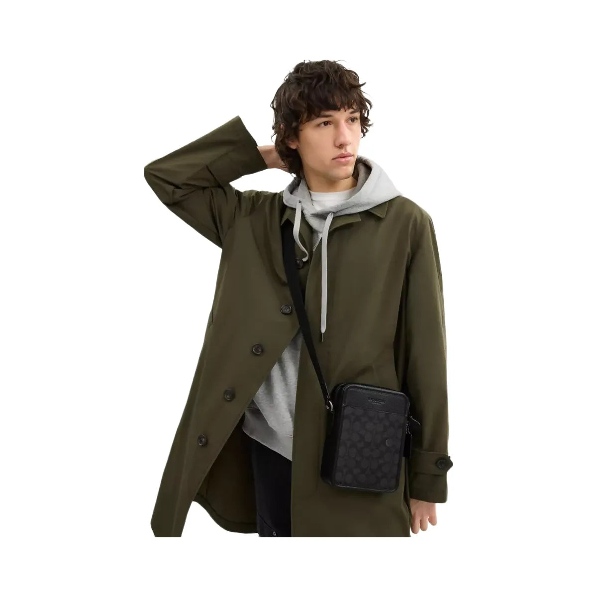 Coach Sullivan Crossbody Bag In Signature Canvas in Gunmetal Charcoal Black