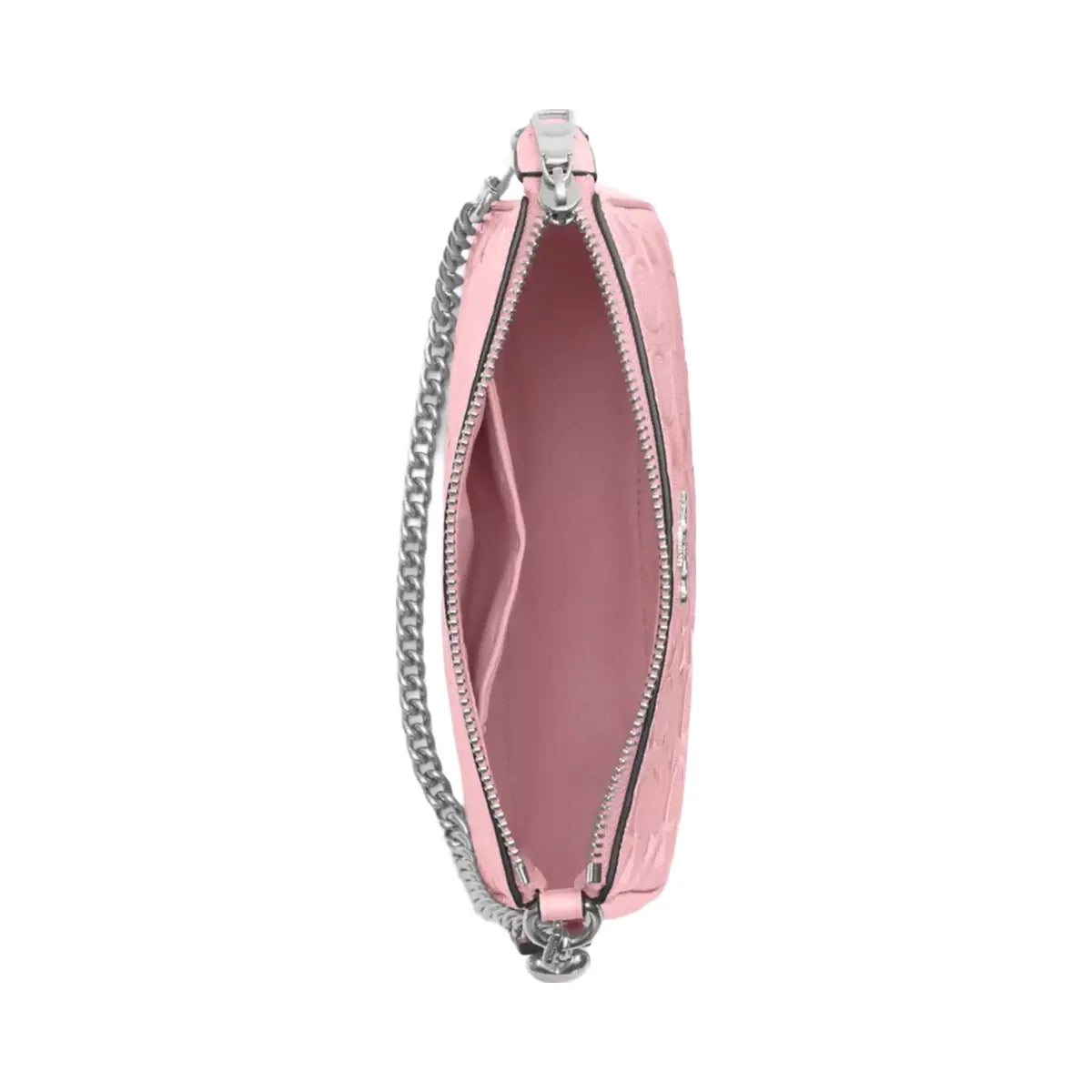 Coach Nolita 19 In Signature Leather With Heart Charm in Silver Pink