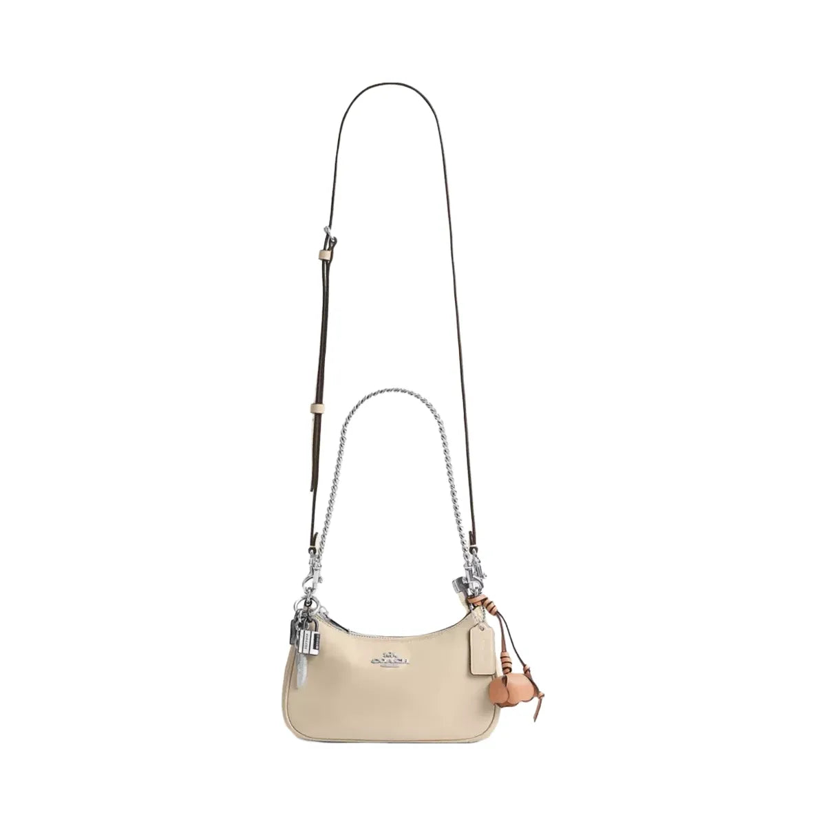 Coach Teri Mini Crossbody Bag With Charms in Silver Ivory