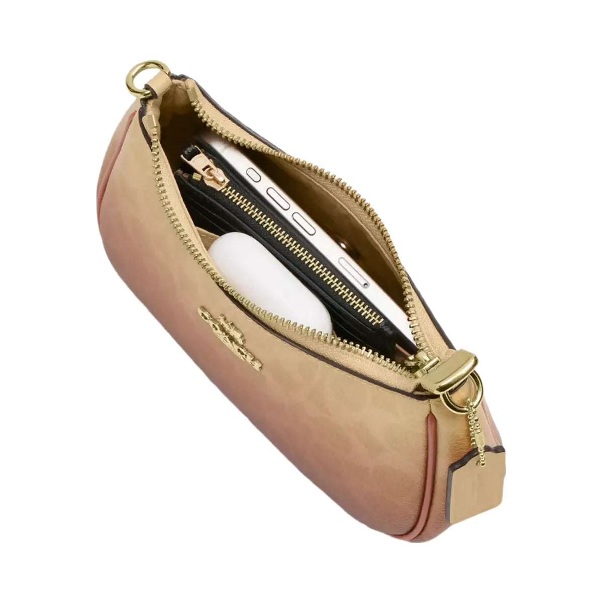 Coach Teri Mini Crossbody Bag In Ombre Signature Canvas in Gold Sunset
