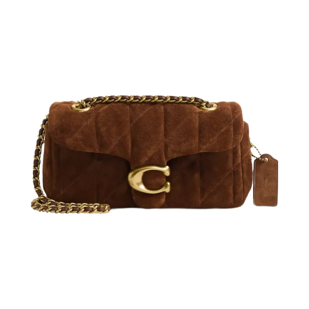 Coach Tabby Shoulder Bag 20 With Quilting in Brass Warm Brown