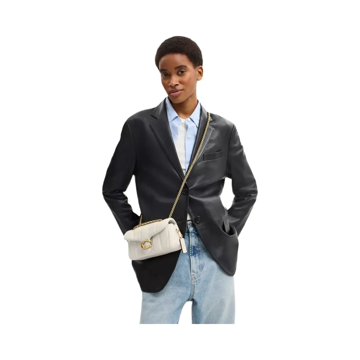 Coach Tabby Shoulder Bag 20 With Pillow Quilting in Brass Chalk