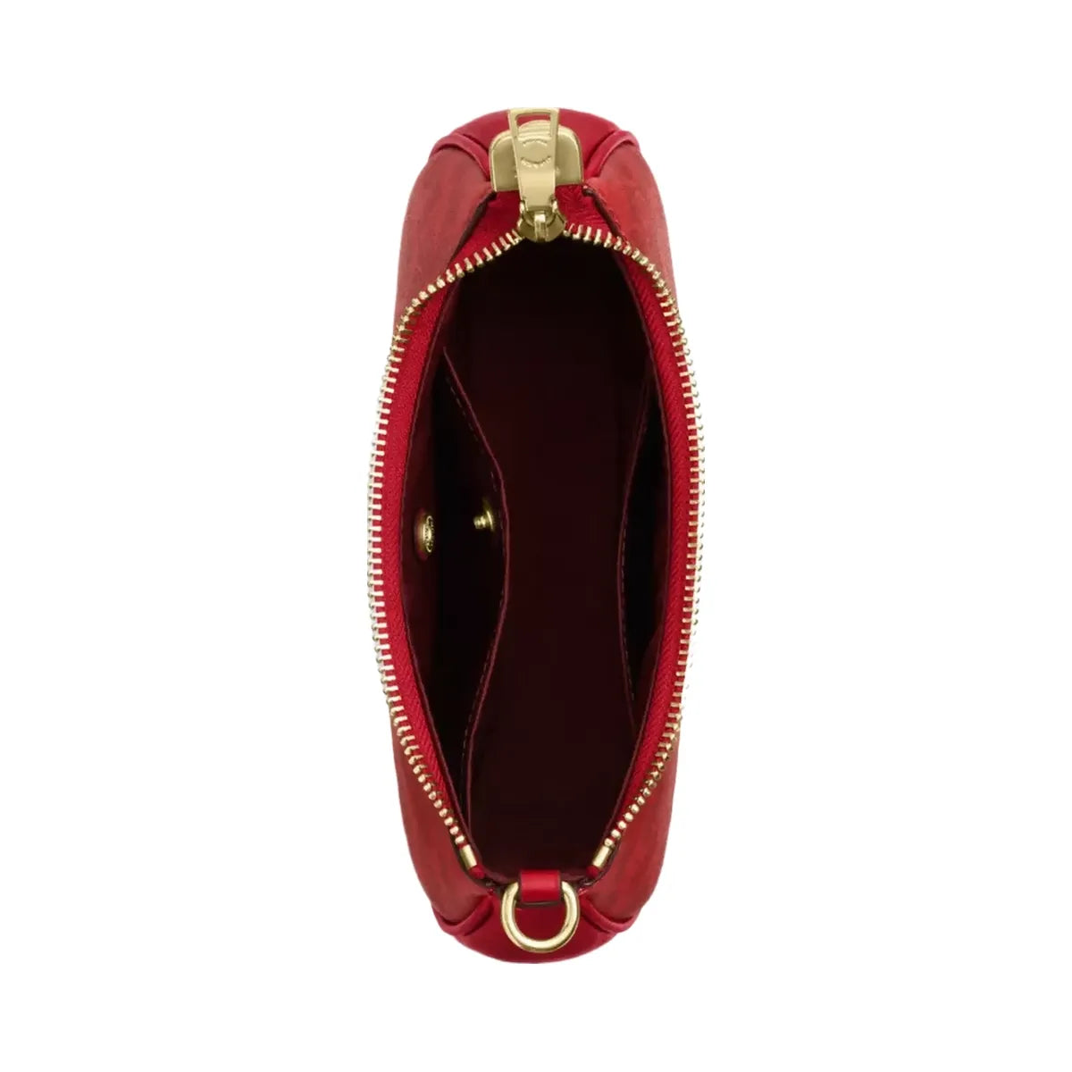 Coach Teri Mini Crossbody Bag In Signature Canvas in Gold Bold Red