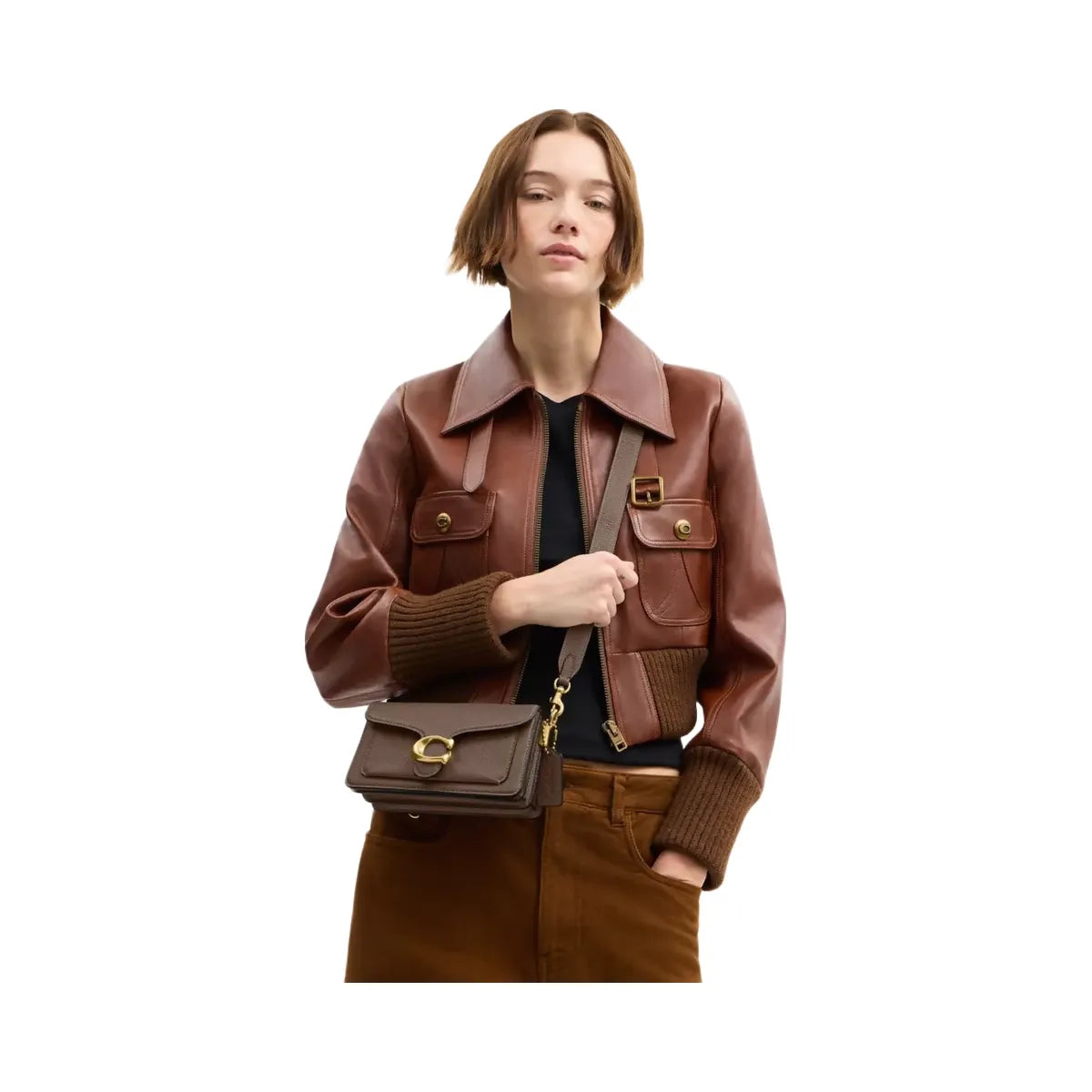 Coach Tabby Shoulder Bag 20 in Brass Dark Stone