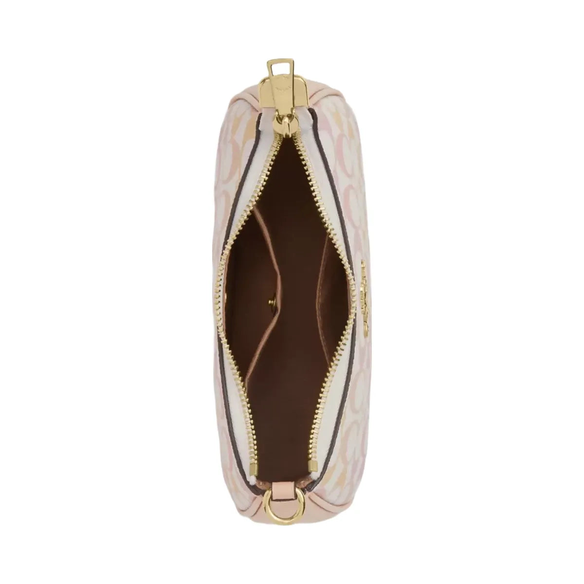 Coach Teri Mini Crossbody Bag In Signature Canvas in Gold Chalk Pink