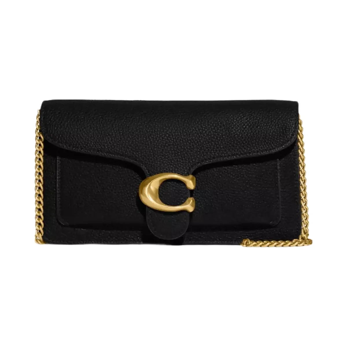 Coach Tabby Chain Clutch in Brass Black