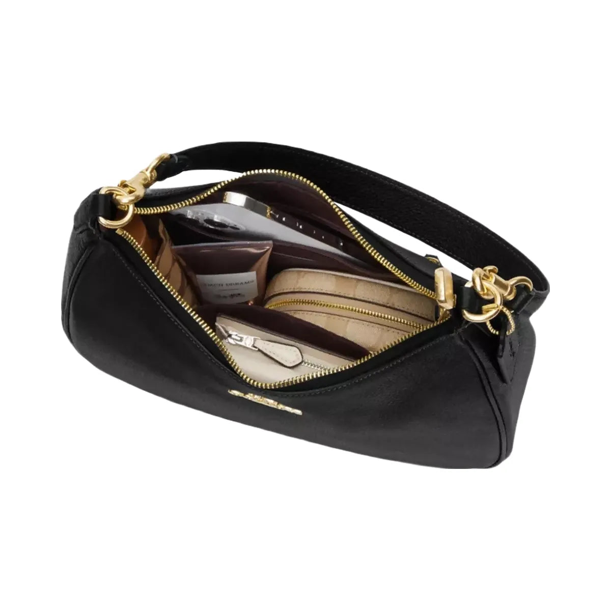 Coach Teri Hobo Bag In Signature Canvas in Gold White Chalk