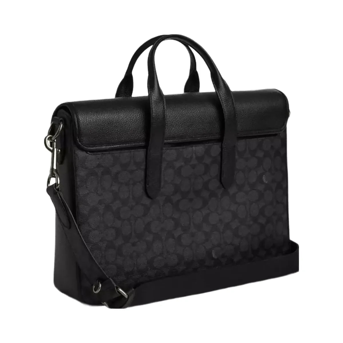 Coach Sullivan Portfolio Brief In Signature Canvas in Gunmetal Charcoal Black