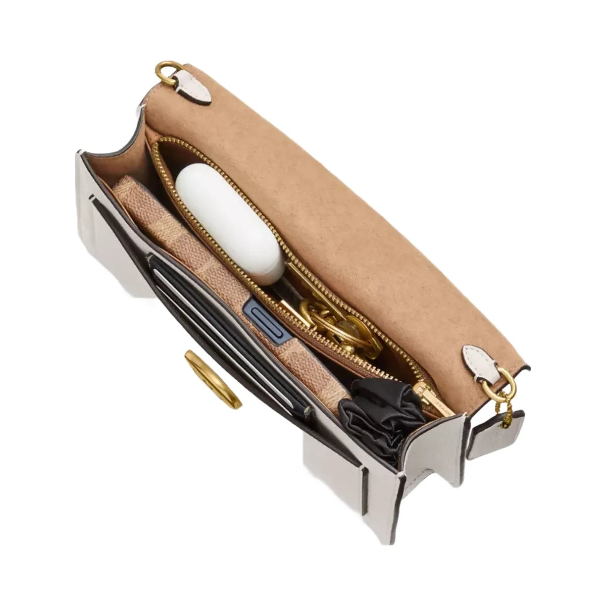 Coach Tabby Chain Clutch in Brass Chalk