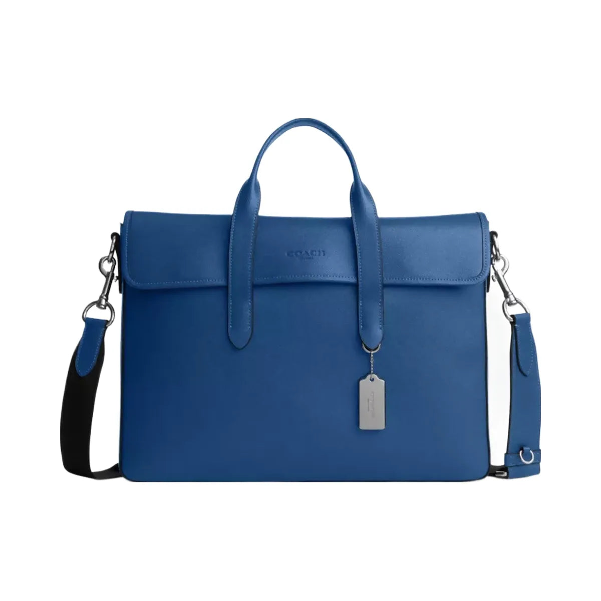 Coach Sullivan Portfolio Brief in Silver True Blue