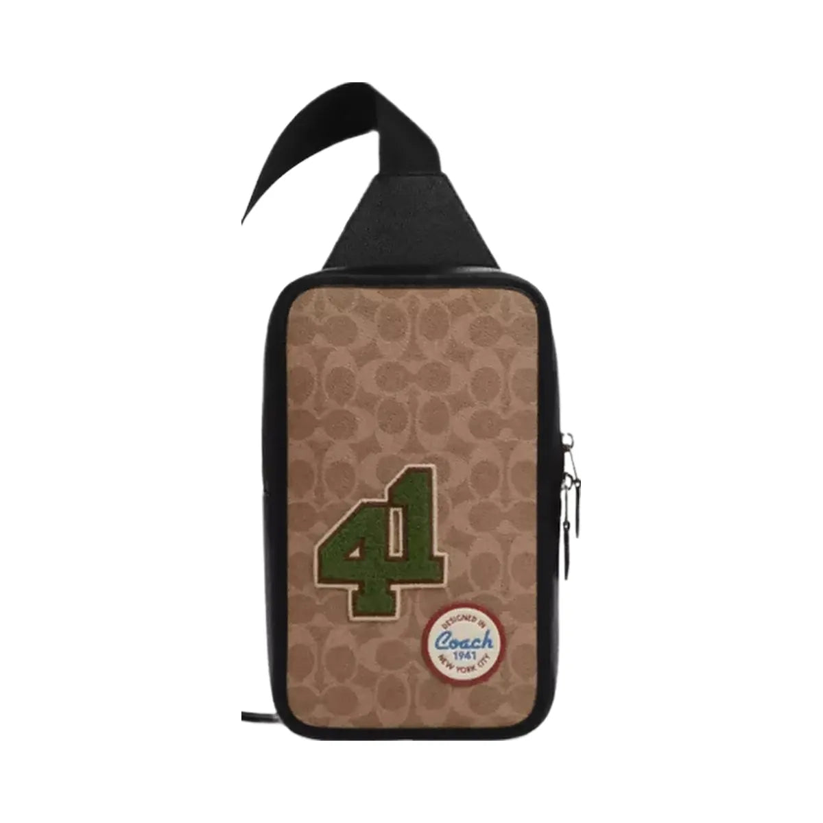 Coach Sullivan Pack In Signature Canvas With Patches in Gunmetal Tan Multi