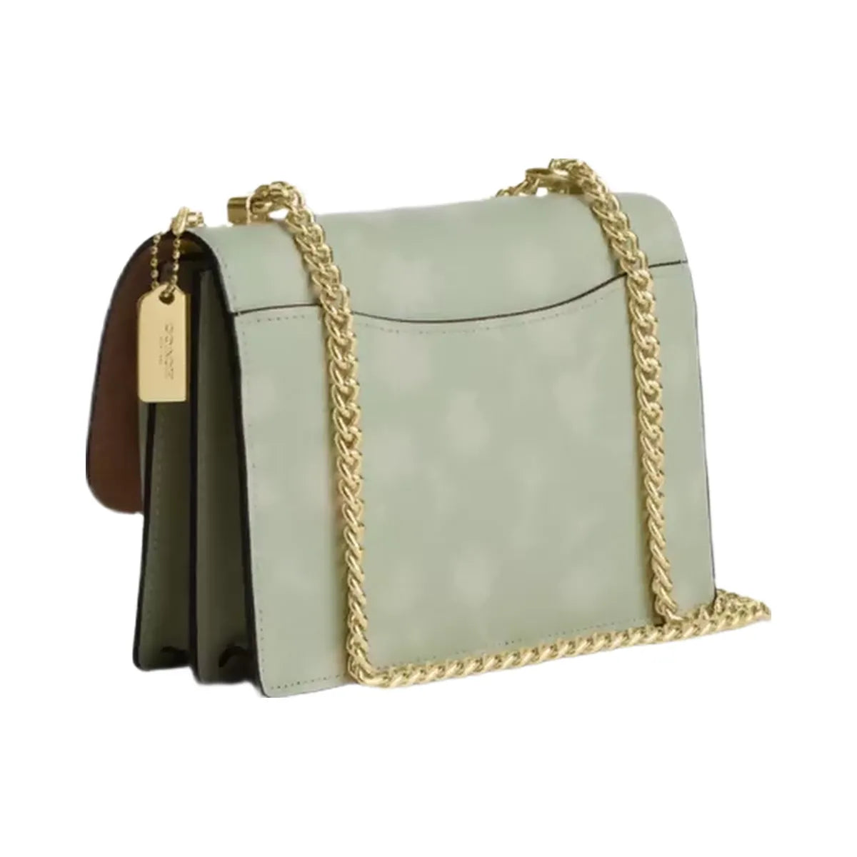 Coach Mini Klare Crossbody Bag With Floral Print in Gold Pale Green