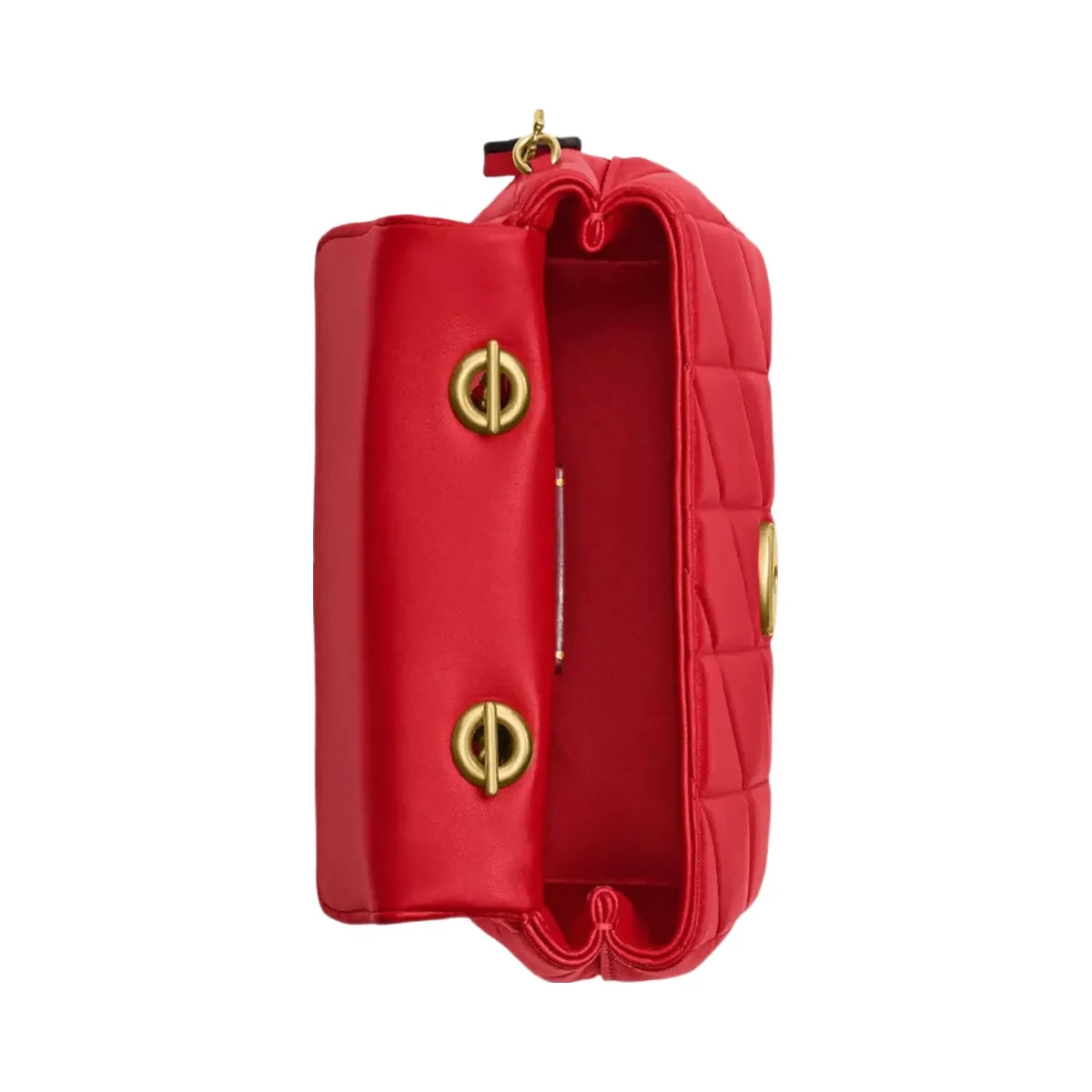 Coach Tabby Top Handle Bag With Quilting in Brass Candy Apple