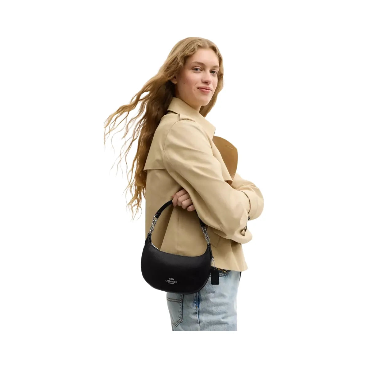 Coach Mini Payton Bag in Silver Black
