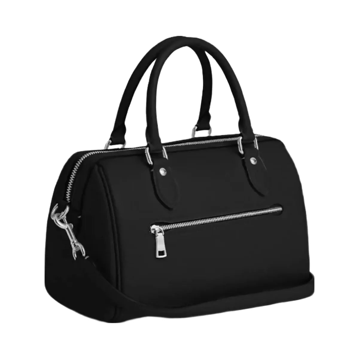 Coach Rowan Satchel Bag in Silver Black