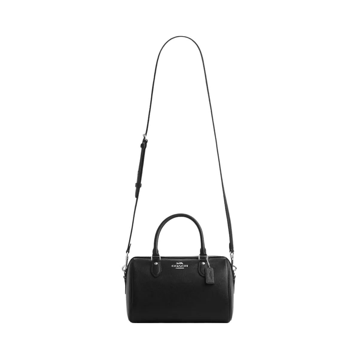 Coach Rowan Satchel Bag in Silver Black