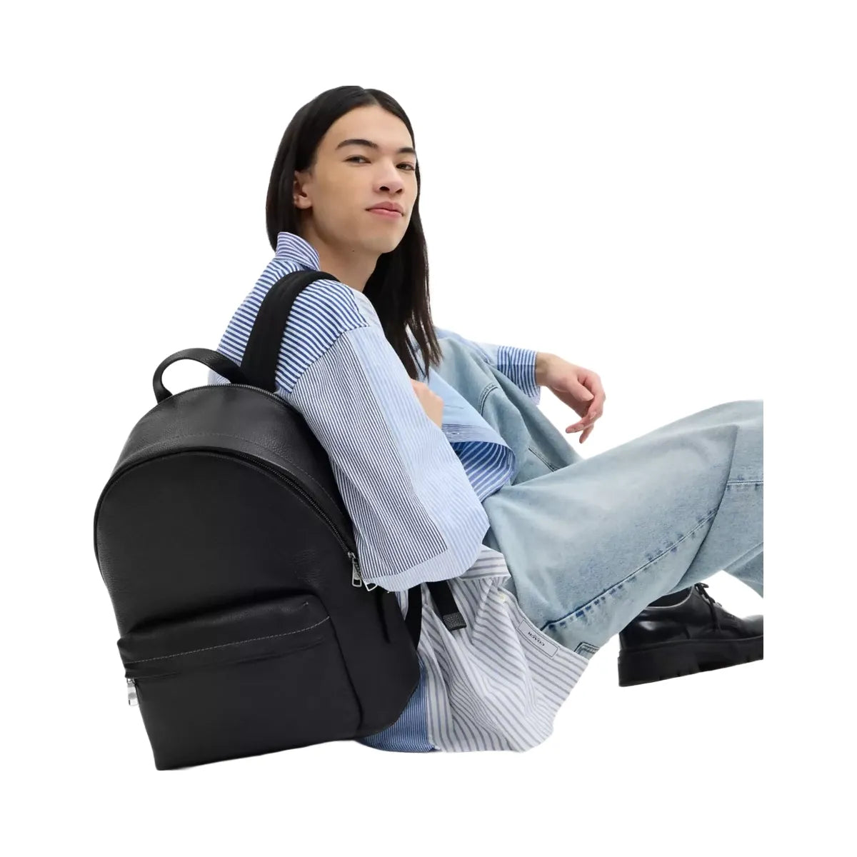 Coach Taylor Backpack in Silver Black