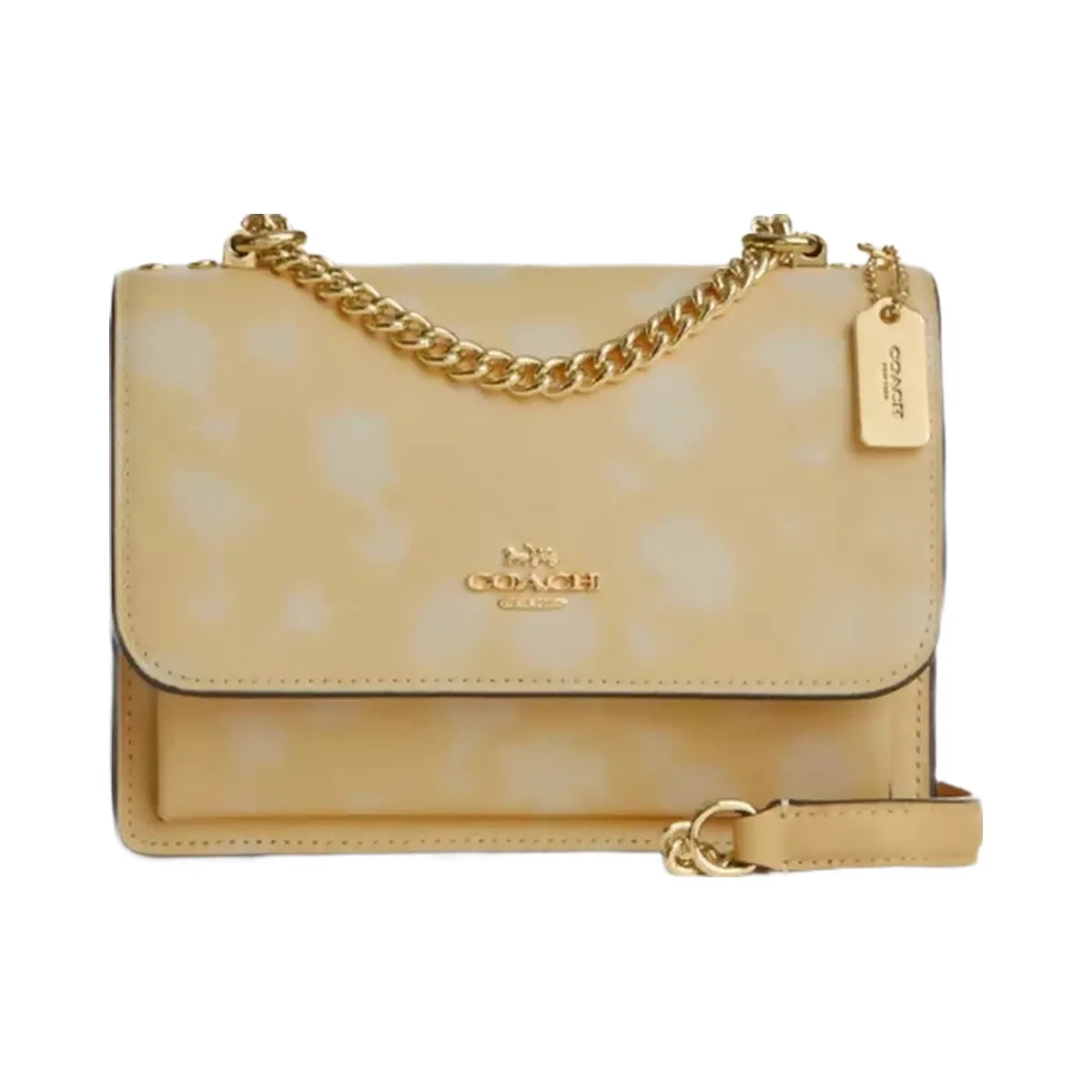 Coach Mini Klare Crossbody Bag With Floral Print in Gold Washed Yellow